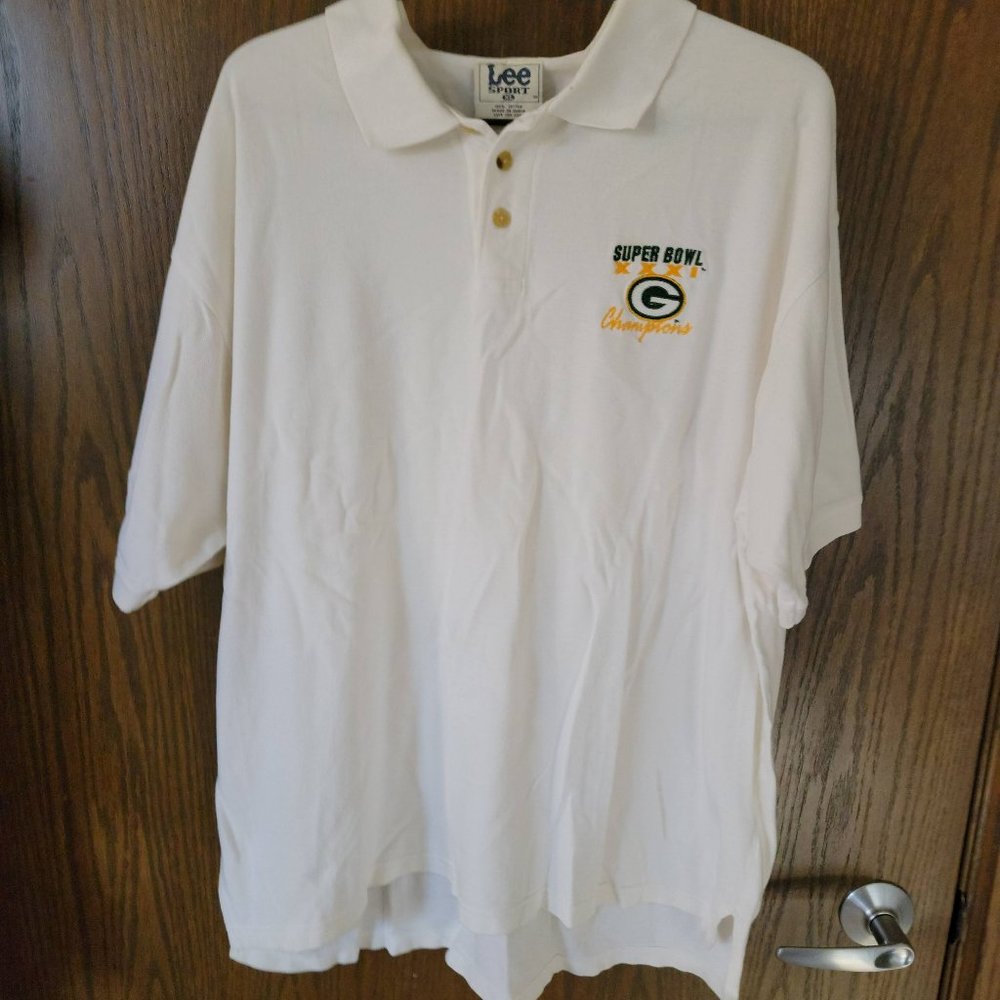 NFL Green Bay Packers Super Bowl XXXI Champions Size XL Polo *** Some Spots ***